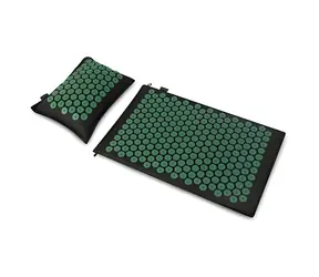 Spokey AKUMAT grün / Massage-Set / Akupressurmatte mit Kissen / 66 x 42 cm