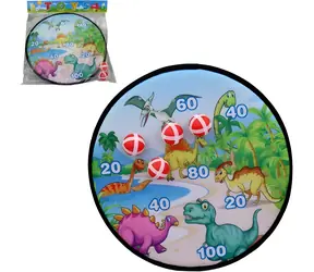 Zielscheibe mit Dinosauriern und Klettbällen / Spiel / 36 × 36 cm / ab 3 Jahren