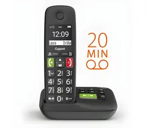 Gigaset E290A / Schnurloses Telefon / mit Anrufbeantworter / geeignet für Senioren / Telefonbuch für 150 Kontakte
