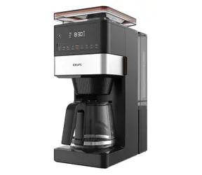 Krups KM8428 schwarz / Filterkaffeemaschine / mit Mahlwerk / 18 Tassen Fassungsvermögen / 1000 W