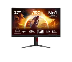 27" AOC CQ27G4Z2 schwarz-rot / Gaming-Monitor / Schnelles VA-Panel / QHD / 1500R / 400Hz / HDMI + DP
