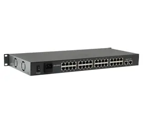 LevelOne PoE+ Switch 32x FE PoE+ 250W 19" / Switch / 32 Port / 2x GE Uplink / Unmanaged / Metall