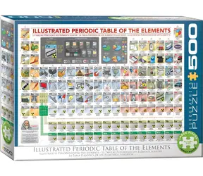 EUROGRAPHICS Puzzle Illustriertes Periodensystem der Elemente XL / 500 Teile / extra große Teile / 67,63 × 48,89 cm