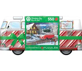 EUROGRAPHICS Puzzle in der Metalldose: Volkswagen Weihnachtsbus / 550 Teile / 48 × 33 cm