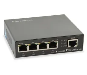 LevelOne GEP-0523 / Switch / Unmanaged / 5x GbE / 4X PoE+ Ports / 60W PoE / Metallgehäuse