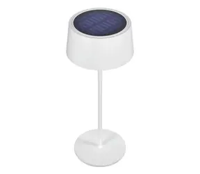 RealPower LED-Solartischleuchte weiß / Lampe / wiederaufladbar / dimmbar / IP44