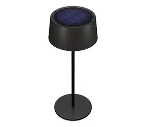 RealPower Tischleuchte 300 Solar schwarz / LED-Tischleuchte / Dimmbar / 2200 mAh Akku / IP44