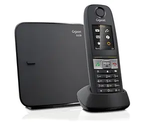 Gigaset E630 schwarz / DECT-Schnurlostelefon / GAP / IP65