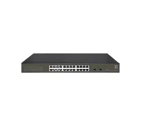 LevelOne Hilbert GES-2126 / Switch / 24x GE RJ-45 / 2x SFP / 19" / SMART L2 lüfterlos