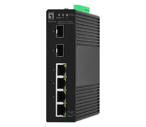 LevelOne IGS-2106 Hilbert / Industrie-Switch / 4X GE / 2x SFP / Managed L2 / IP30 / DIN-Schiene