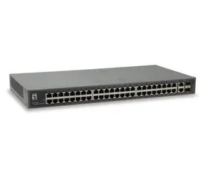 LevelOne Switch 48x FE/2x GE 19" Metall / Switch / Unmanaged / 2x SFP Combo / 13,6 Gbit/s / Jumbo-Rahmen