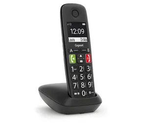 Gigaset E290 schwarz / Schnurloses Telefon / DECT / Freisprecheinrichtung / Anrufbeantworter / Geeignet für Senioren