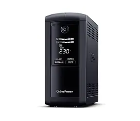 CyberPower VP1000ELCD schwarz / USV-Notstromversorgung / 1000 VA / 550 W / LCD-Display / 4X Steckdosen / USB