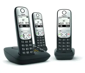 Gigaset A690A Trio schwarz / Telefon / DECT/Analog / 3 Mobilteile / Anrufbeantworter / Freisprecheinrichtung