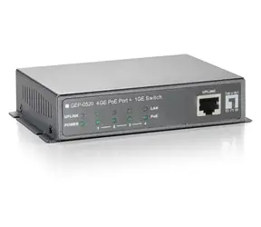 LevelOne PoE-Switch 5x GbE (4X PoE) 65W / Switch / Unmanaged / Kunststoffgehäuse