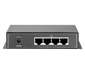LevelOne PoE+ Switch, 5-Port, 120 W, Kunststoffgehäuse / Switch / Unmanaged / 4X GbE PoE+ / 1x GbE Uplink