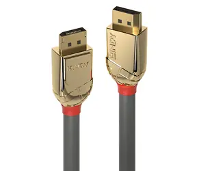 Lindy Gold Line grau / DisplayPort-Kabel / 1 m / 8K 60Hz / vergoldete Anschlüsse