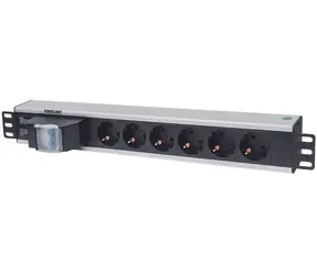 Intellinet Steckdosenleiste 6x schwarz / Steckdosenleiste / 6 Steckdosen / 1,8 m / Aluminiumgehäuse / 16 A