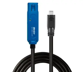 Lindy 43381 / Aktives Verlängerungskabel für USB-C/USB-A/USB 3.2 Gen 1 / 8 m / 5 Gbit/s