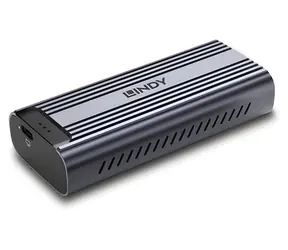 Lindy 43394 grau / Gehäuse für SSD M.2 NVMe / USB4 / 40 Gbit/s / Aluminium