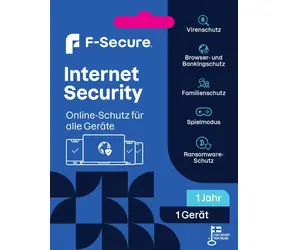 F-Secure Internet Security - 1 Gerät, 1 Jahr / Antivirensoftware / Elektronische Lizenz
