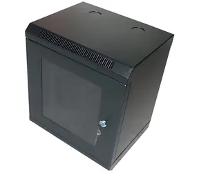 Xtendlan Schrank 10" 12U 280×350 mm schwarz / Wandschrank / Glastür