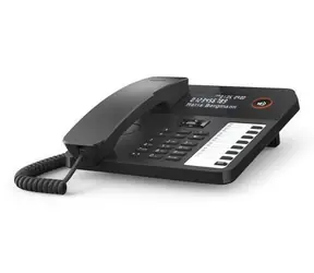 Gigaset DESK 600 schwarz / Schnurgebundenes Telefon / LCD-Display / Freisprecheinrichtung / Telefonbuch für 100 Nummern
