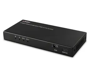 Lindy HDMI-Splitter/Hub / 2 Anschlüsse / 8K60Hz / Audioausgang / HDCP 2.3