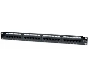 Intellinet Patchpanel CAT6 UTP schwarz / Patchpanel / 24 Ports / 1 HE / RJ-45