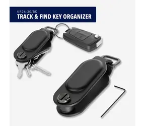 TROIKA Track & Find schwarz / Schlüsselorganizer / Apple „Wo ist?“ / bis zu 4 Schlüssel