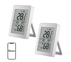 Sonoff SNZB-02DR2 AirGuard TH / Temperatur- und Feuchtigkeitssensor / ZigBee / LCD-Display / 2 Stück