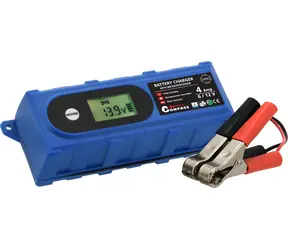 Compass Mikroprozessor-Autobatterieladegerät 4A 6/12V / Autobatterieladegerät / LCD-Display / PB/GEL/AGM / 4-120 Ah