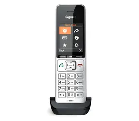 Gigaset COMFORT 500 HX silber-schwarz / DECT-Mobilteil / 2,2"-TFT-Display / Freisprechfunktion / 200 Kontakte / 17 Stunden Akkulaufzeit