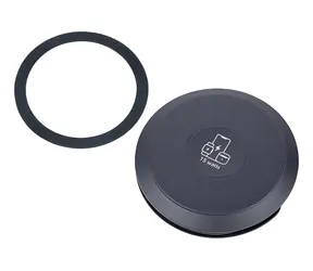 TROIKA Kabeltrommel schwarz / Kabelloses Ladegerät / MagSafe / 15 W / integriertes Kabel