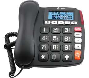 Olympia 4520 schwarz / Telefon mit großen Tasten / SOS-Taste / Freisprechfunktion / LCD-Display