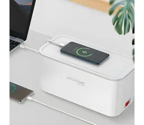 RealPower PowerBox 522 weiß / Steckdosenleiste / 5x 230V / 2x USB-A / 2x USB-C / Ein-/Ausschalter / 1,5 m Kabel