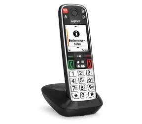 Gigaset Easy 500 schwarz / Schnurloses Telefon / mit Basisstation / für Senioren / SOS-Taste