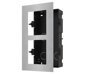 HIKVISION DS-KD-ACF2/S / Gegensprechanlagenrahmen / 2-Modul / für Unterputzmontage / Edelstahl