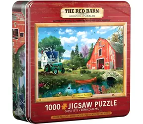 EUROGRAPHICS Puzzle Rote Scheune in einer Blechdose / 1000 Teile / 67,6 × 48,9 cm