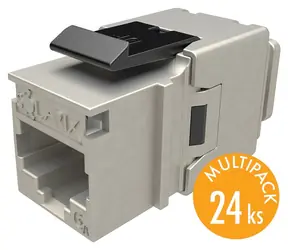 Solarix Keystone-Kabel mit Schnellanschluss CAT6A STP, 24er-Pack / Keystone / RJ-45 / 10G / geschirmt
