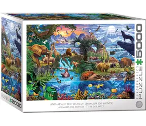 EUROGRAPHICS Puzzle Tiere der Welt / 5000 Teile / 152,4 x 101,6 cm