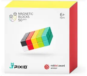 PIXIO Magnetisches Bauset PIXIO-50 / 50 Teile / 6 Farben / ab 6 Jahren