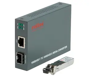 Roline Medienkonverter RJ45-LC / Medienkonverter / Gigabit-Ethernet / SFP-Modul 1000BaseSX / Multimode