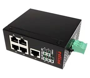 Roline Industrie-Switch, 5- Port / Switch / 5x 10/100 Mbit / DIN-Schiene