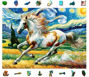 Wooden City Holzpuzzle Schnelles Pferd 1010 Teile / ab 14 Jahren