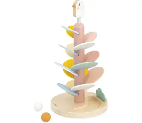 JANOD Kugelspirale mit Sweet Cocoon Geräusch / Motorspielzeug / Holz und Filz / Höhe 36 cm