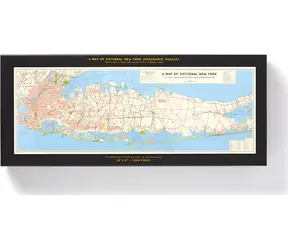 Galison Panorama-Puzzle Karte des filmischen New York 1000 Teile / 99 x 35,6 cm