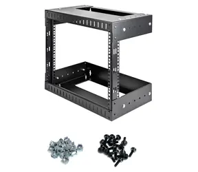StarTech Wandregal 8HE Schwarz / Wandregal / Tragkraft 61,2 kg / Tiefe 305 mm / Stahl
