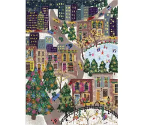 Galison Metallic-Puzzle Glitzernde Stadt / 1000 Teile / 51 x 69 cm / inkl. Vorlage