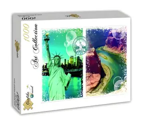 GRAPHICS Puzzle Reise um die Welt: Vereinigte Staaten von Amerika / 1000 Teile / 68 × 48 cm